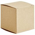 Lavex 3 3/8'' x 3 3/8'' x 3 7/8'' Kraft Heavy-Duty Reverse Tuck Carton, 250PK 442BOX48RT